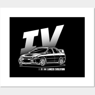 Lancer Evolution IV - White Print Posters and Art